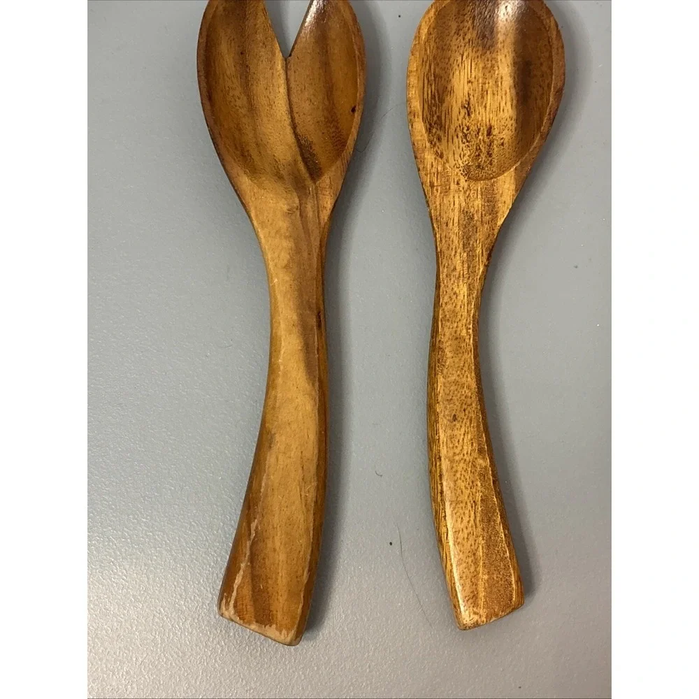 Pottery Barn Serving Bowl Unisex OS Brown Good Wooden Divided Dough Bowl Set